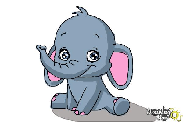 600x400 How To Draw An Elephant For Kids - Elephant Drawing