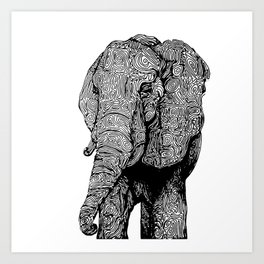 264x264 Elephant Drawing Art Prints - Elephant Drawing Art