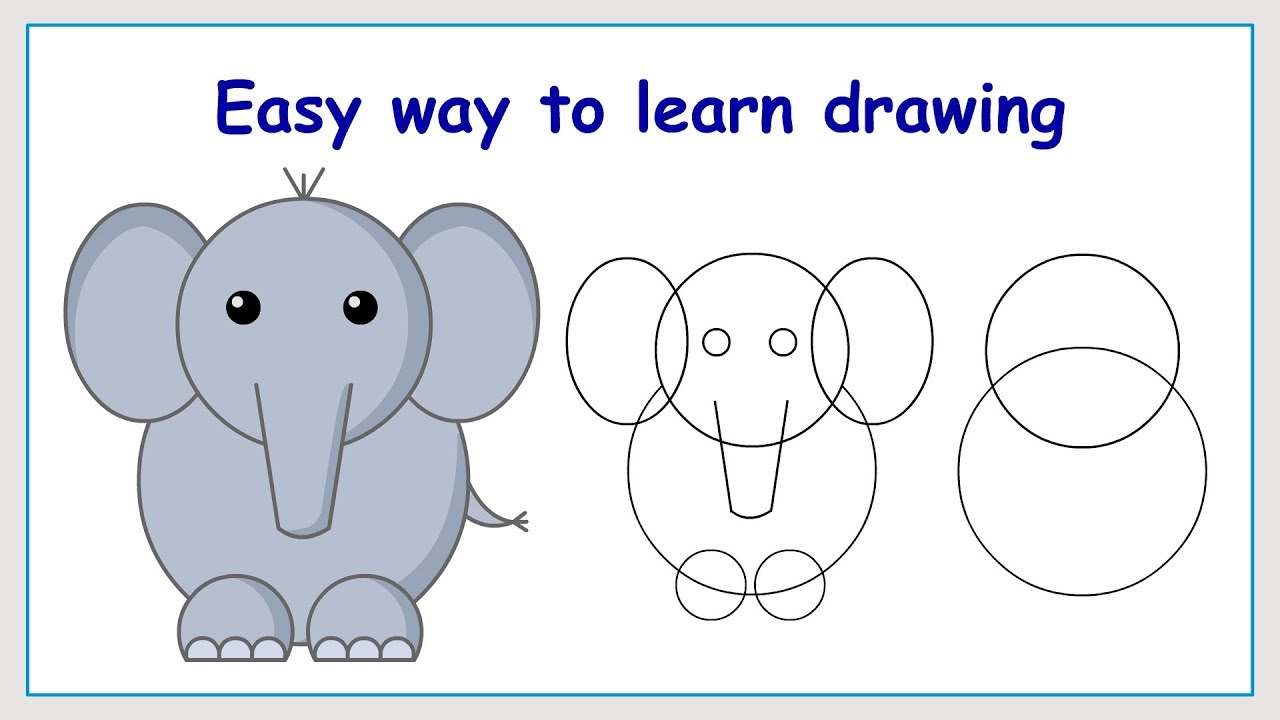 1280x720 Learn How To Draw Elephant In A Simple Way - Elephant Drawing Easy