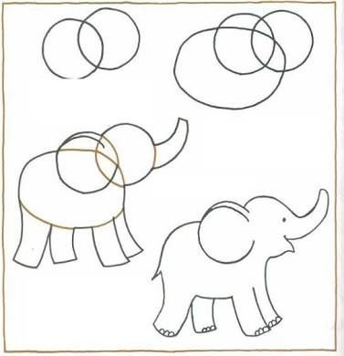 377x390 Easy To Draw Elephant - Elephant Drawing Easy