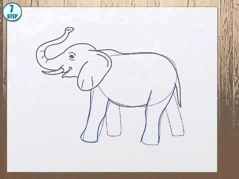 480x360 How To Draw An Elephant For Kids - Elephant Drawing For Kids