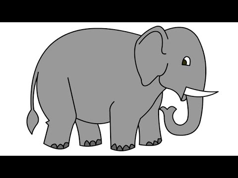 Elephant Drawing For Kids at PaintingValley.com | Explore collection of ...