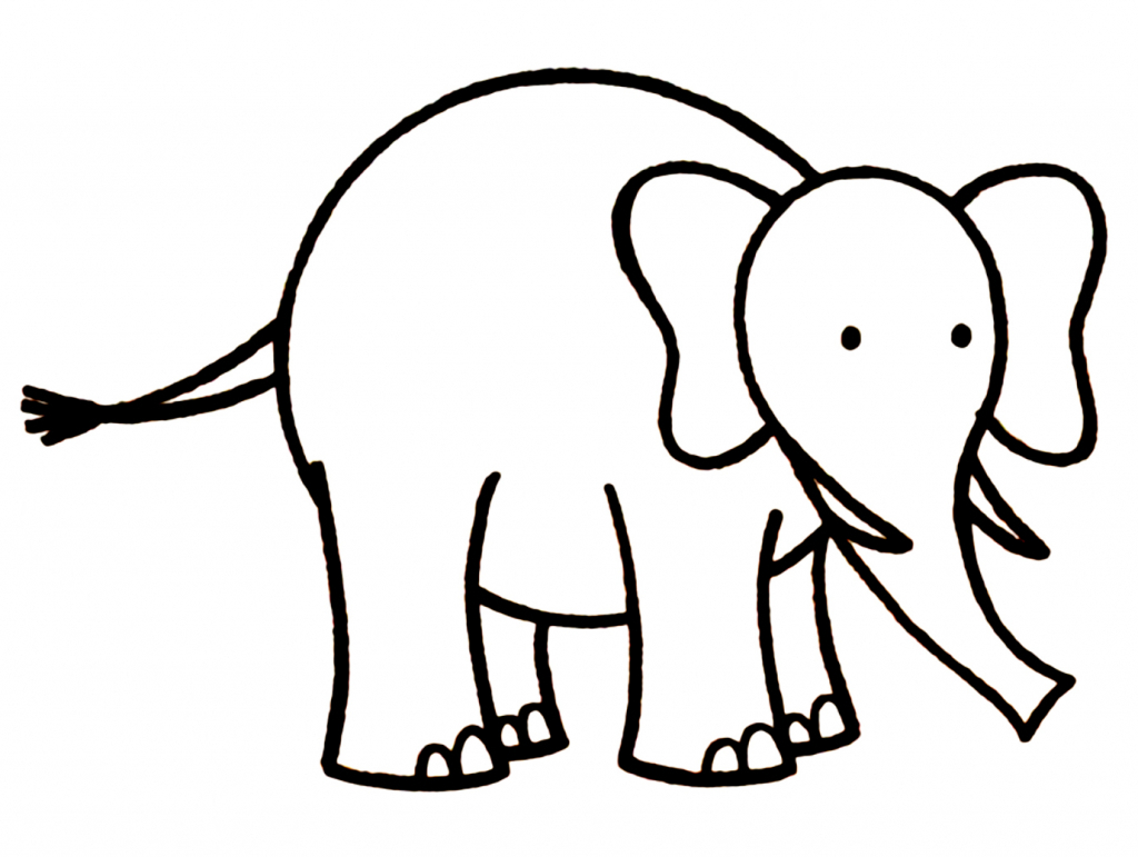 1024x771 Best Elephant Drawing Images For Of Kids Classroom Elephants - Elephant Drawing For Kids