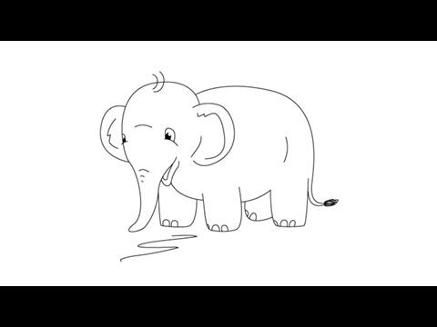 480x360 How To Draw Elephants - Elephant Drawing For Kids