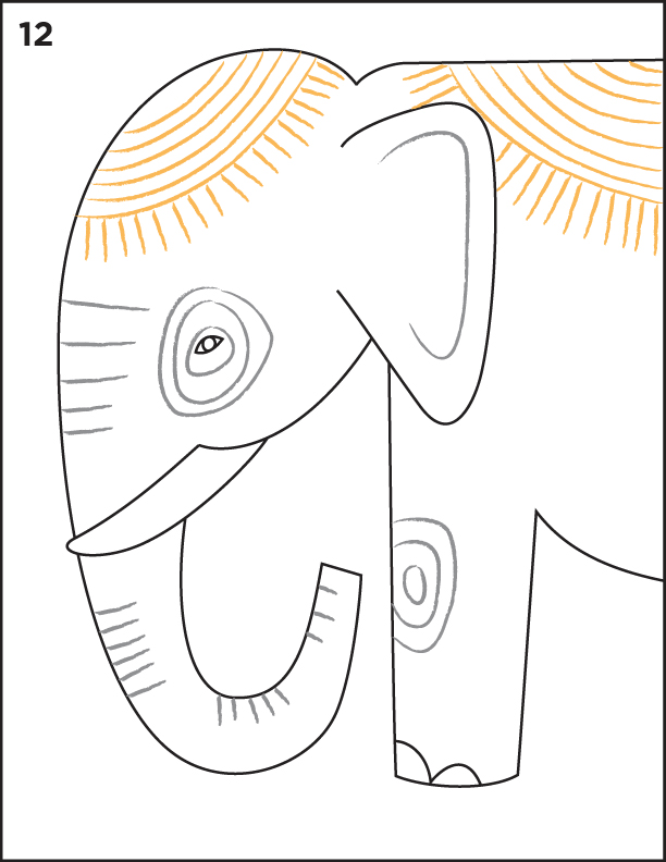 612x792 Indian Elephant Painting Tutorial Art Projects For Kids - Elephant Drawing For Kids