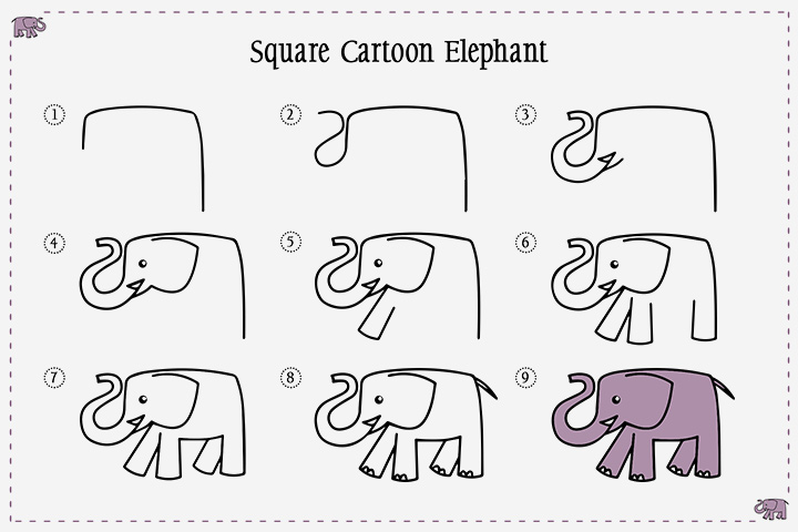 720x480 Kids Drawing Elephant - Elephant Drawing For Kids