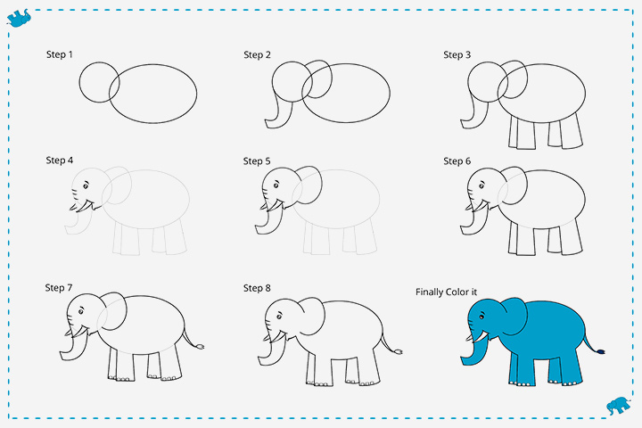 Elephant Drawing For Kids at PaintingValley.com | Explore collection of ...