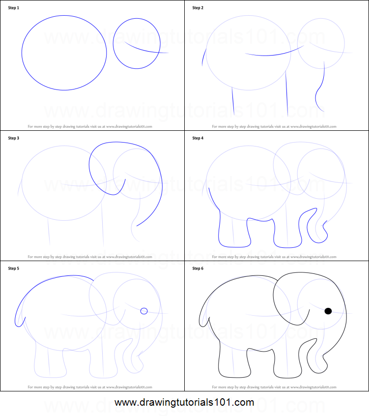 Elephant Drawing For Kids at PaintingValley.com | Explore collection of ...