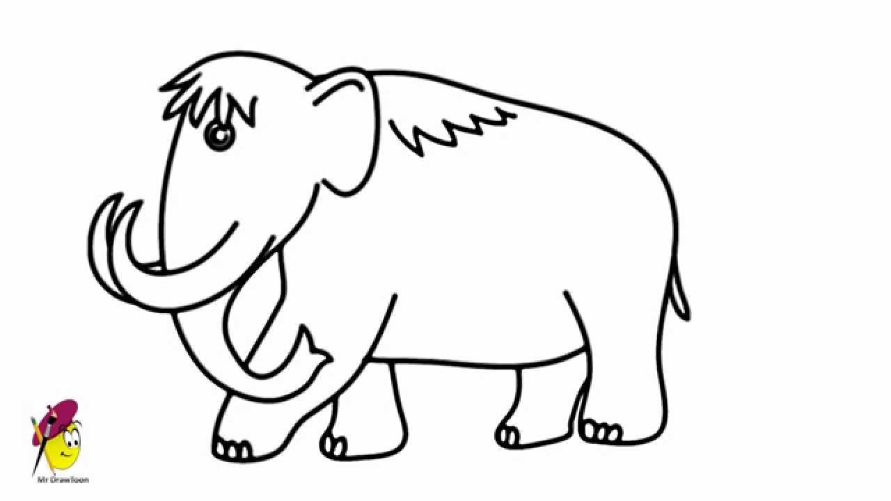 1280x720 Elephant For Kids - Elephant Drawing For Kids
