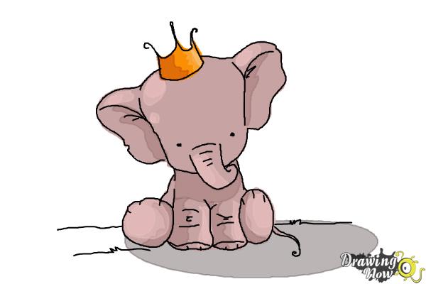 600x400 How To Draw A Cute Elephant - Elephant Drawing Images