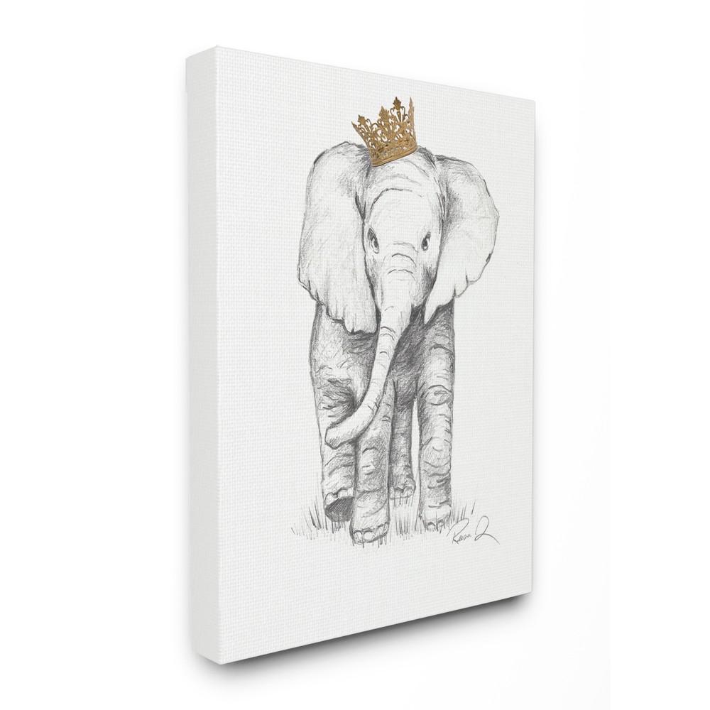 1000x1000 Stupell Industries In X In Elephant Royalty Graphite - Elephant Drawing Images