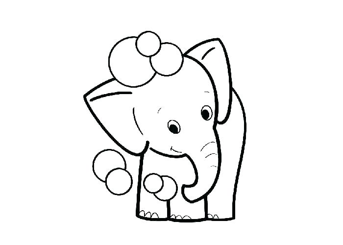 700x500 Cute Coloring Pages Of Elephants Elephant Face Outline Tattoo Head - Elephant Drawing Pages