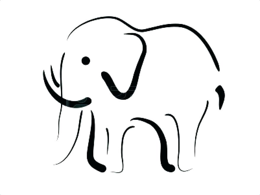 878x659 Elephant Drawing Outline Coloring Pages Printable Mandala Animals - Elephant Drawing Pages