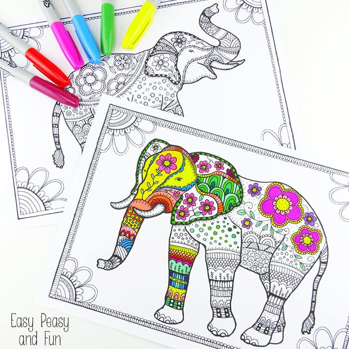 700x700 Free Elephant Coloring Pages For Adults - Elephant Drawing Pages