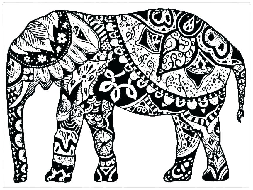 863x647 Baby Elephant Coloring Images Picture - Elephant Drawing Pages