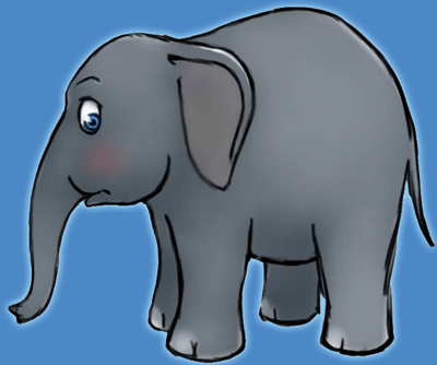 400x334 How To Draw Cartoon Elephants With Easy Steps Drawing Tutorial - Elephant Drawing Simple