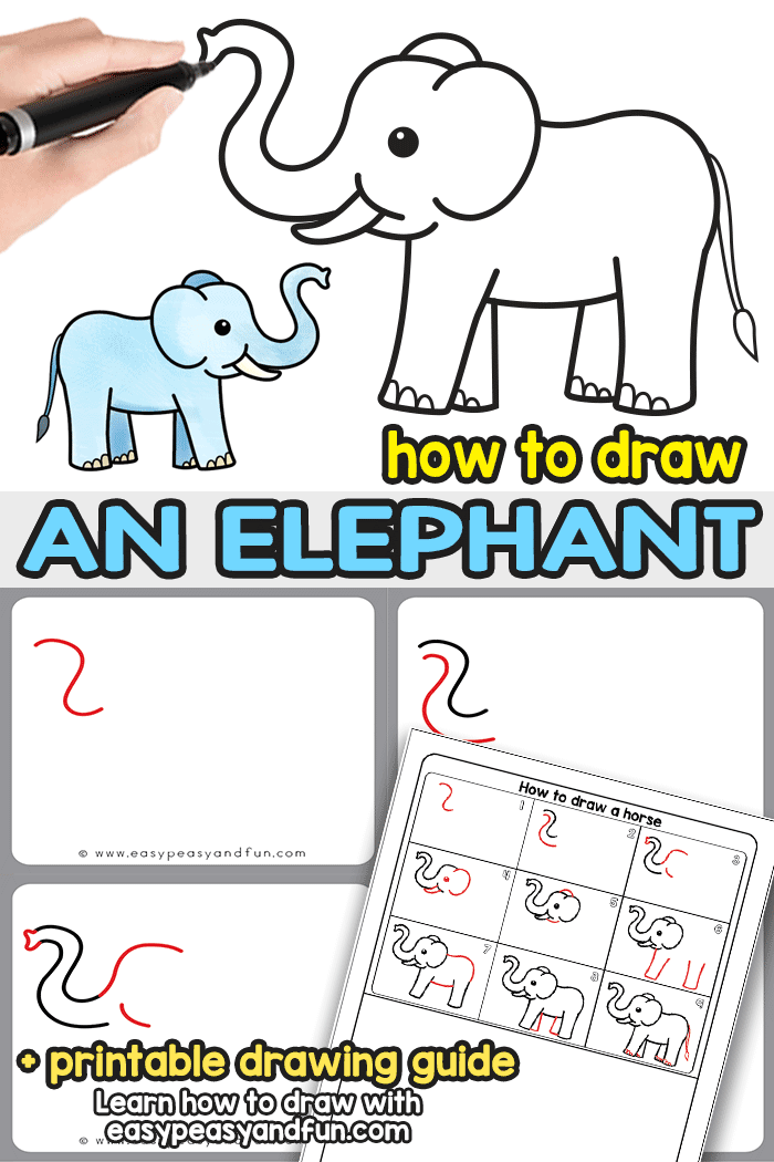 700x1050 How To Draw An Elephant - Elephant Drawing Simple