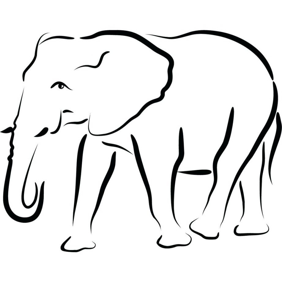 Elephant Drawing Simple at PaintingValley.com | Explore collection of ...