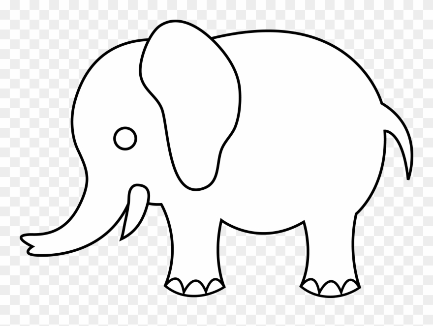 880x663 White Giraffe Silhouette Clip Art - Elephant Drawing Simple