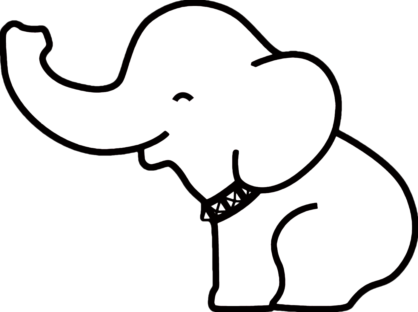 1400x1044 Collection Of Free Elephants Drawing Simple Download On Ui Ex - Elephant Drawing Simple
