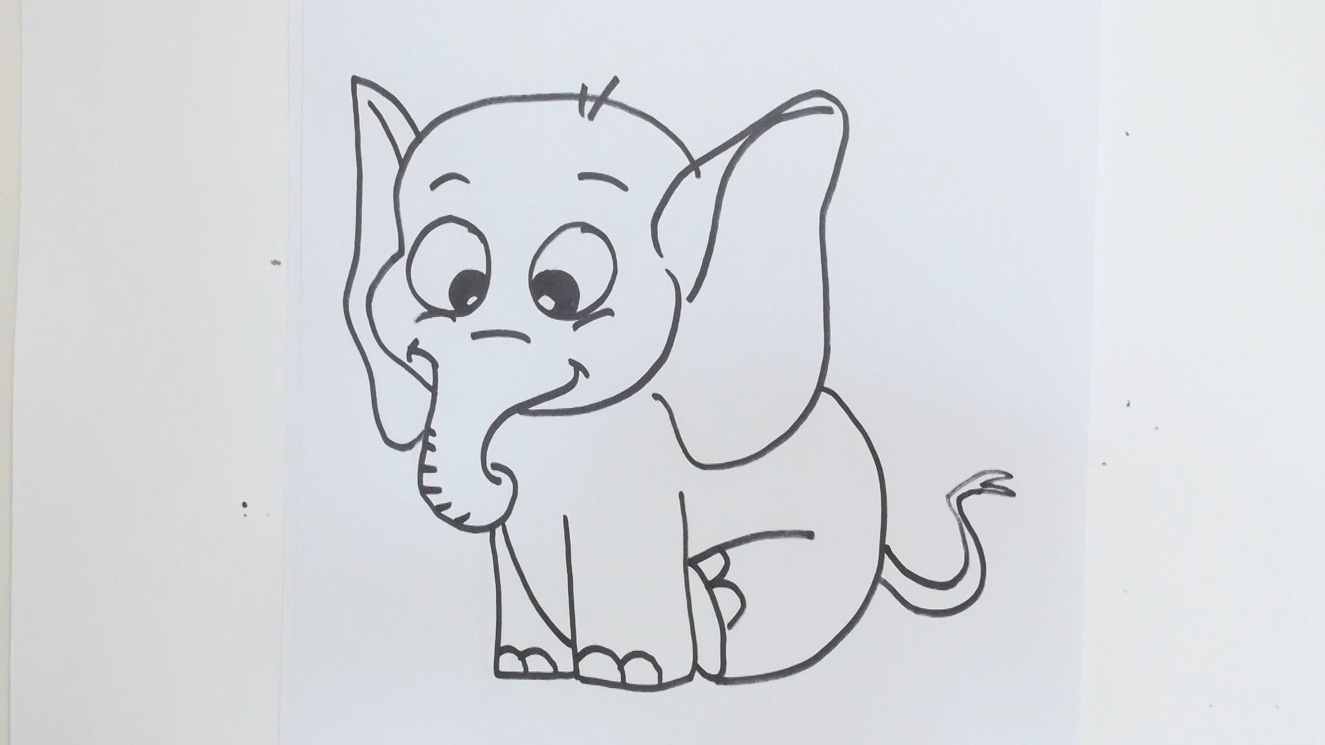 1920x1080 Elephant Drawing Easy Step - Elephant Drawing Step By Step