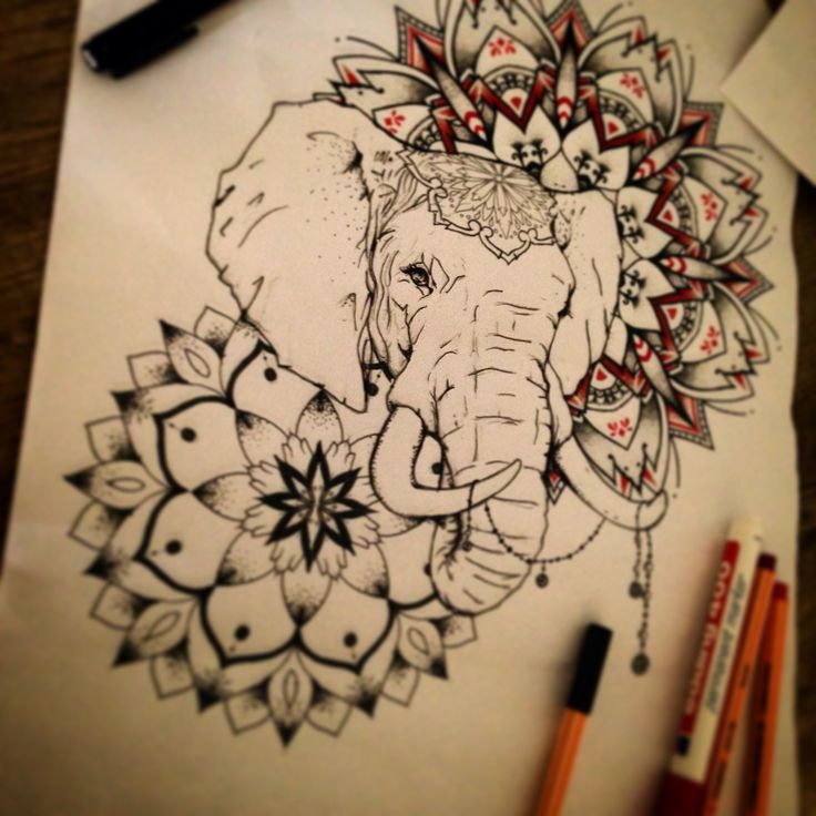 736x736 Meaningful Tattoos - Elephant Drawing Tattoo