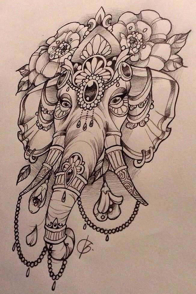 652x980 ganesha symbol ganesh tattoo ganesha ganesh manda freudenberg - Elephant Drawing Tattoo
