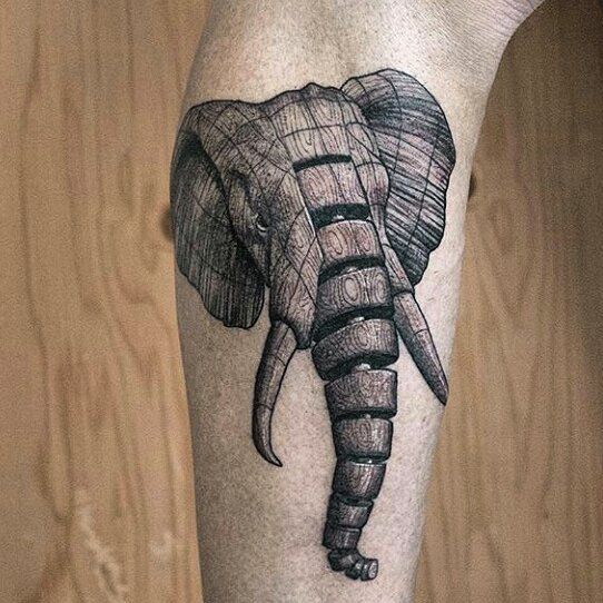 542x542 Elephant Tattoos Design Ideas With Meaning - Elephant Drawing Tattoo
