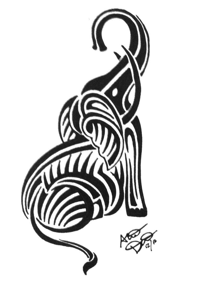 758x1095 Elephant Drawing Design For Free Download - Elephant Drawing Tribal