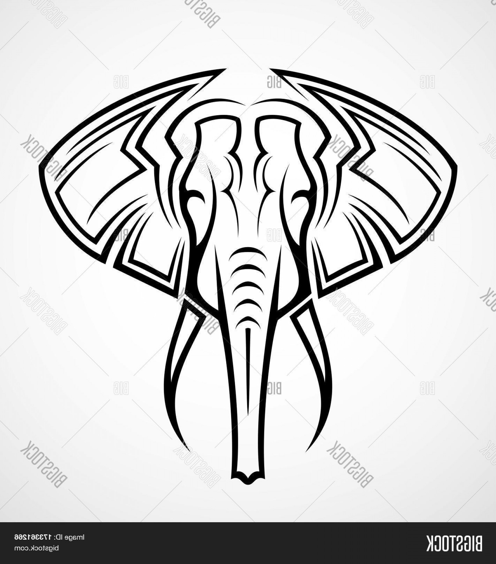 1710x1944 Vector Tribal Animal Drawings Soidergi - Elephant Drawing Tribal