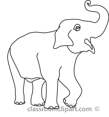 374x400 Elephant Trunk Up Clipart Great Free Clipart, Silhouette - Elephant Drawing Trunk Up