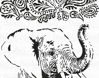 340x270 Elephant Trunk Up Etsy - Elephant Drawing Trunk Up
