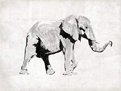 425x320 Elephant Trunk Up - Elephant Drawing Trunk Up