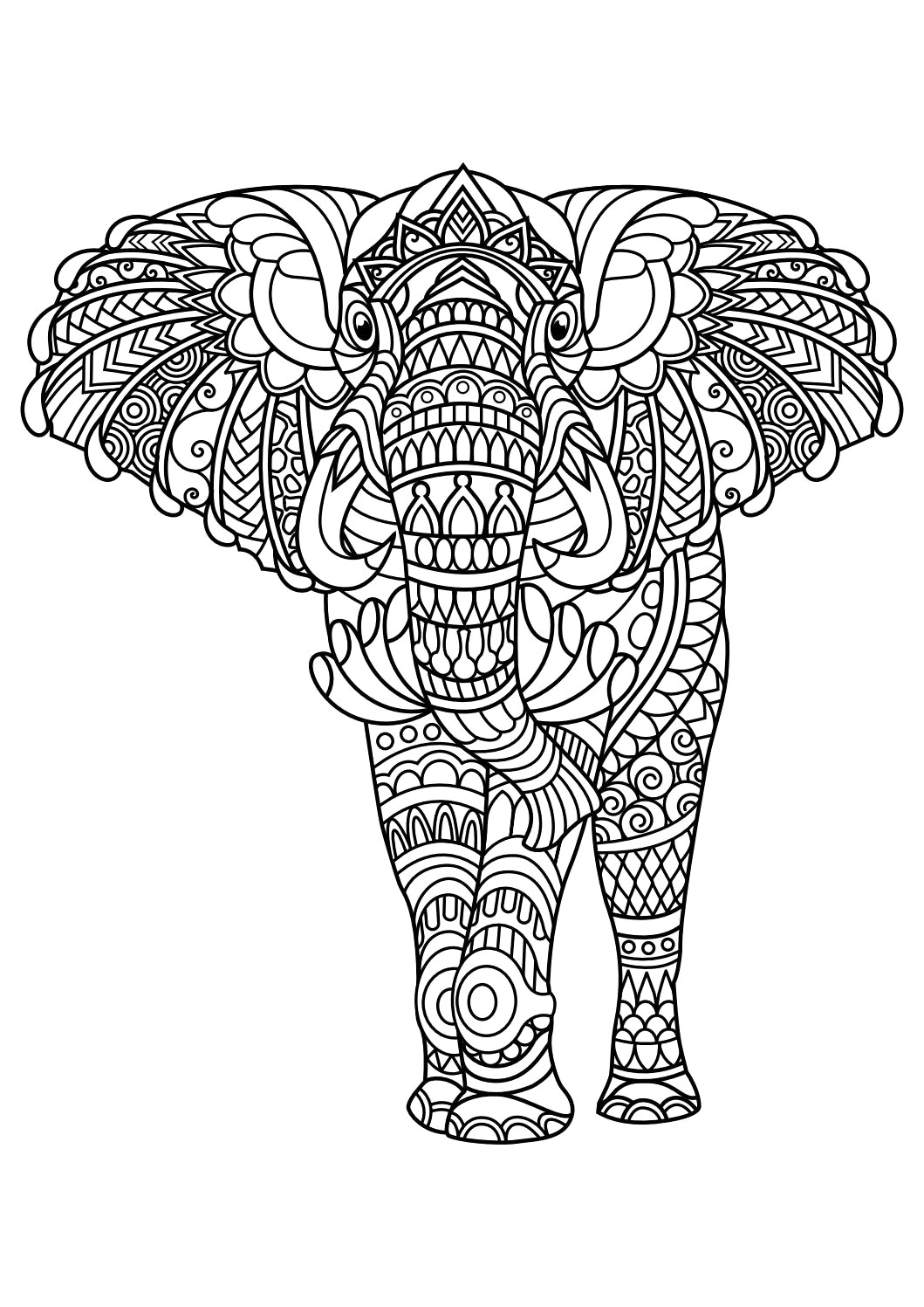 1059x1497 coloring pages of elephants valid elephant drawing tumblr - Elephant Drawing Tumblr