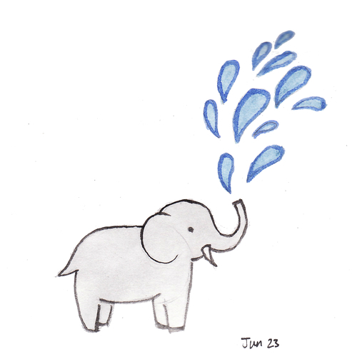 500x500 Cute Elephant Via Tumblr On We Heart It - Elephant Drawing Tumblr