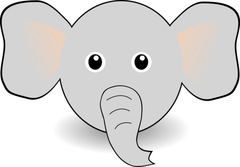 488x340 Drawing Elephants Face Transparent Png Clipart Free Download - Elephant Face Drawing