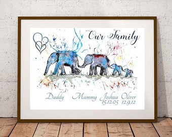 340x270 Elephant Family Etsy - Elephant Family Drawing