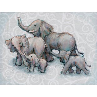 310x310 happy elephant family wayfair - Elephant Family Drawing