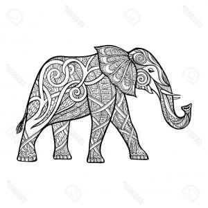 300x300 Elephant Head Front View This Silhouette May Be Vector Soidergi - Elephant Front View Drawing