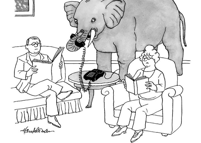 700x500 No, This Is The Elephant Greeting Card For Sale - Elephant Front View Drawing