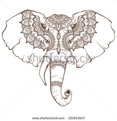 236x246 Step - Elephant Head Drawing