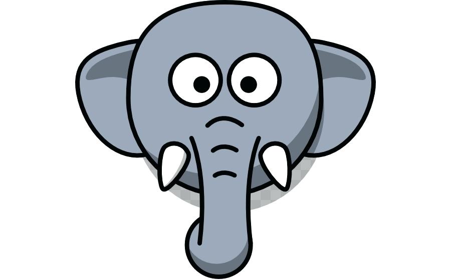 900x560 Elephant Outline Drawing - Elephant Head Drawing