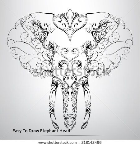 450x470 Easy To Draw Elephant Head Best Elephants Images - Elephant Head Drawing