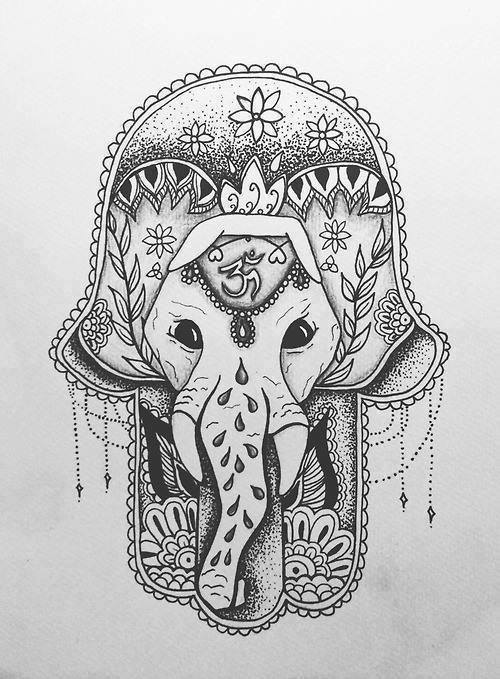 500x679 Image About Pretty In Backgrounds - Elephant Head Drawing Tumblr