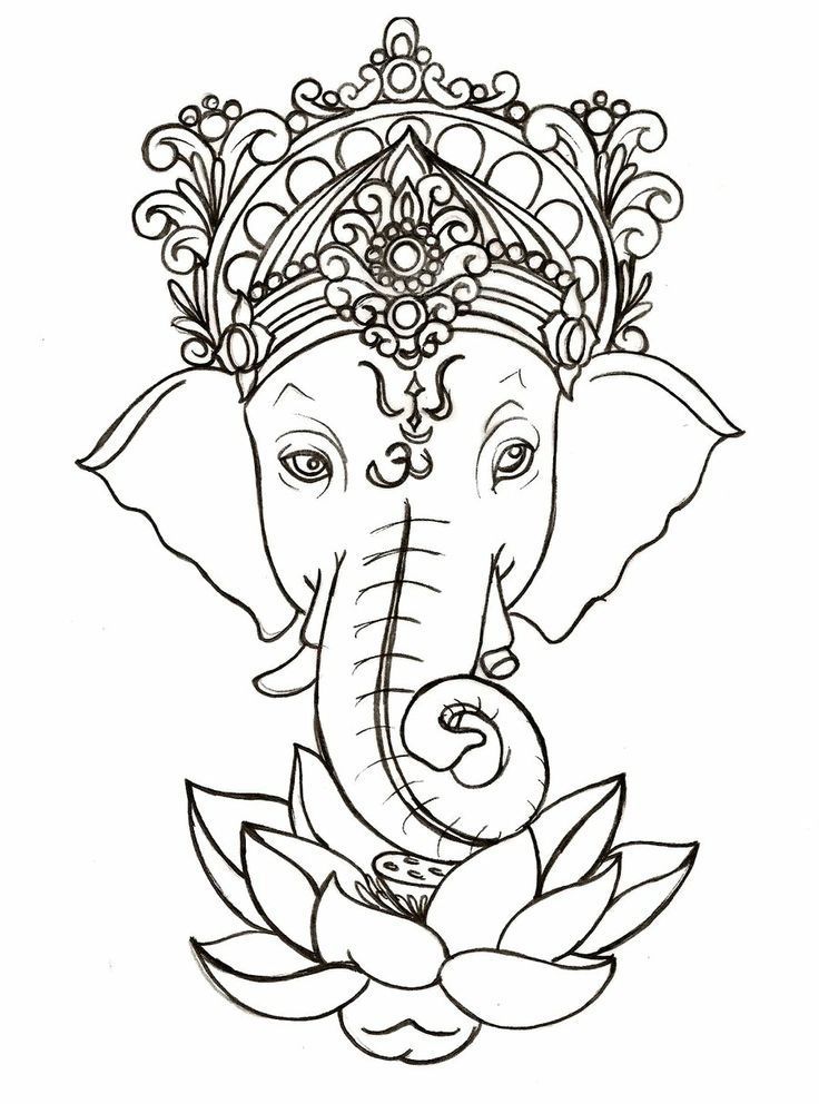 736x992 Elephant Drawing Hindu For Free Download - Elephant Indian Drawing