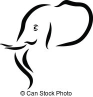 186x194 Gallery Line Drawings Of Elephants - Elephant Line Drawing