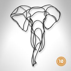 236x236 Line Drawing Another Great Example Of How A Line Drawing Can Be - Elephant Line Drawing