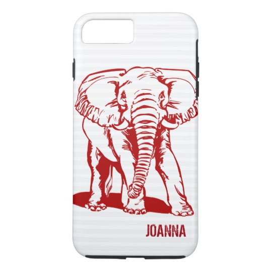 540x540 Cute Dark Red Elephant Line Drawing Case Mate Iphone Case - Elephant Line Drawing