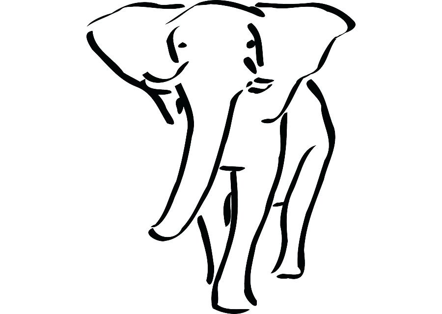 900x640 Outline Of Elephant Elephant Outline Drawing Clip Art Ear Wheat - Elephant Outline Drawing