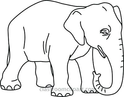 400x311 Elephant Outline Drawing Outline Elephant Tattoo Free Coloring - Elephant Outline Drawing